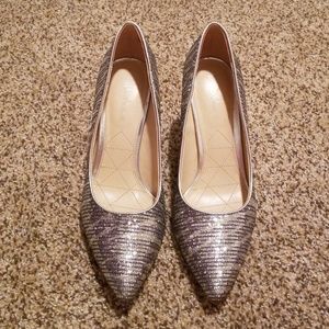 Kelly & Katie silver and gold shoes